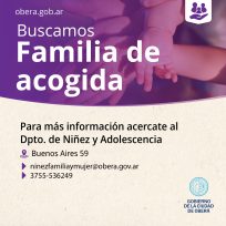 Continúa la convocatoria para el registro de familias de acogida