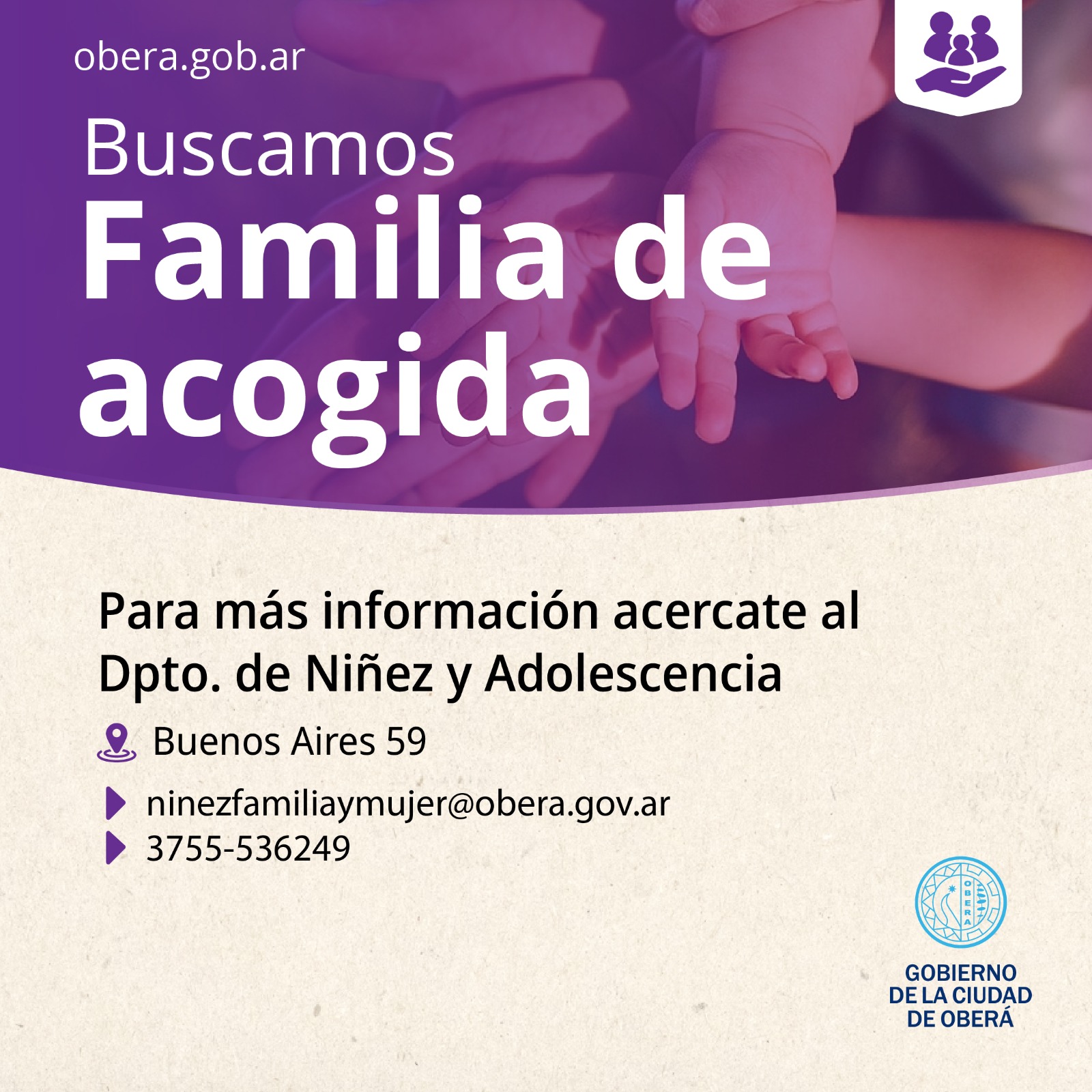 Continúa la convocatoria para el registro de familias de acogida