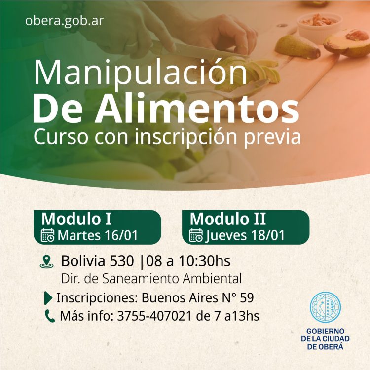 Curso gratuito para manipuladores de alimentos 