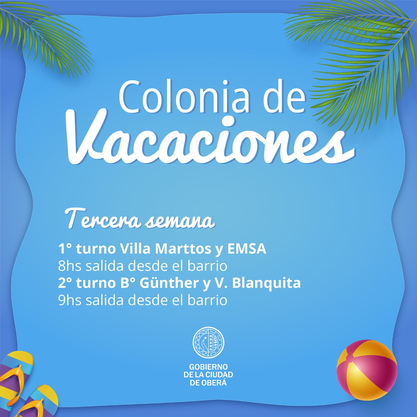 Inicia la tercera semana de Colonia de Vacaciones en el Salto Berrondo de Oberá
