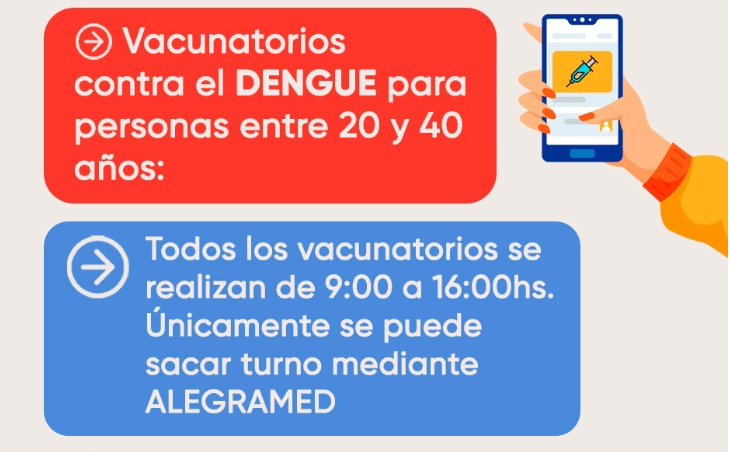Campaña de vacunación contra el dengue, semana del 29 de enero al 02 de febrero