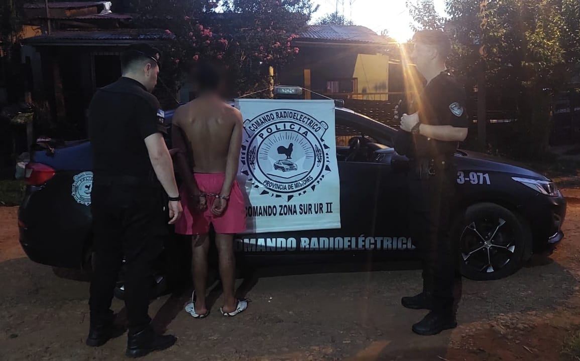 OBERÁ: El Comando Sur detuvo a un sujeto que era buscado por robo en una vivienda