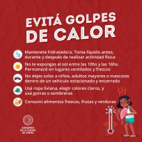 Evitá golpes de calor 