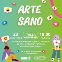 OBERÁ: Arte Sano llega hoy a Villa Kindgreen 