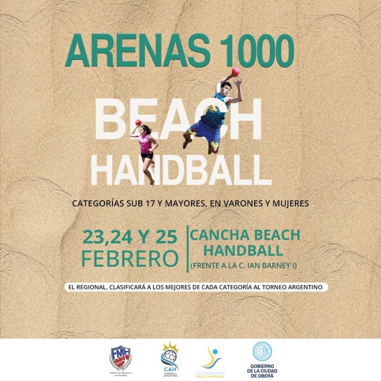 Oberá sede del Arenas 1000 del Circuito Argentino de Beach-Handball 