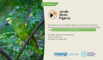 Te invitamos a redescubrí el Jardín de los Pájaros en Oberá