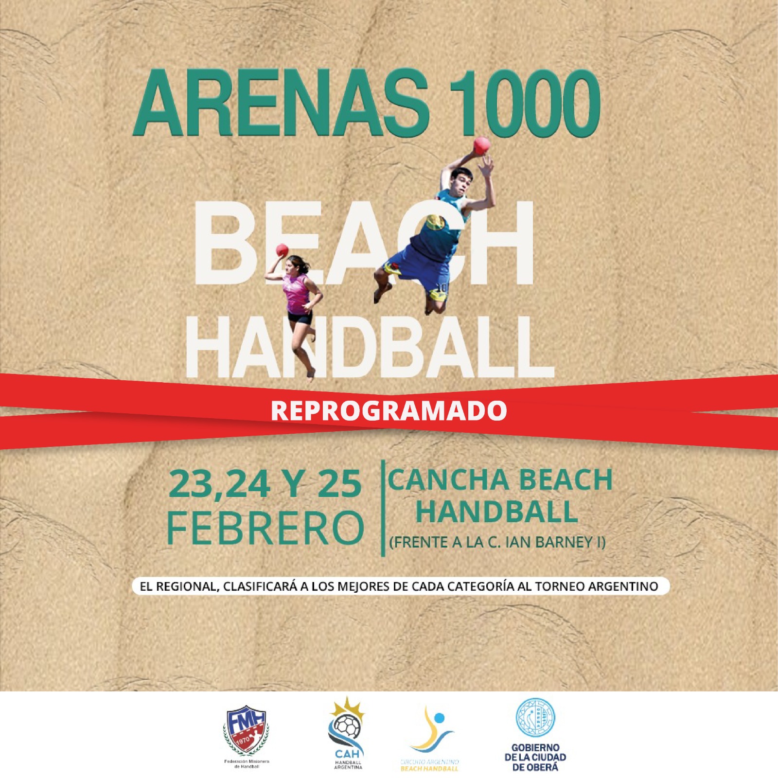 Se reprograma el Arenas1000 de Beach-Handball