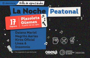 Se viene la 2° edición de La Noche Peatonal en Oberá