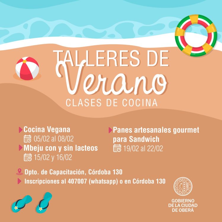 OBERÁ: Se realizarán talleres de Cocina gratuitos, inscripciones abiertas