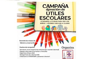 OBERÁ: CÁRITAS organiza una campaña de donaciones de útiles escolares para que todos puedan volver a clases