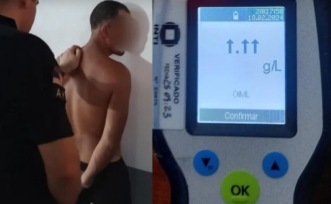 Conducía con un estado de ebriedad tan alto que superó el límite del alcoholímetro