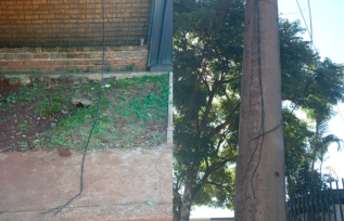 Robaron mas de 200 metros de cableado eléctrico en Oberá, dejando sin alumbrado publico en algunos sectores