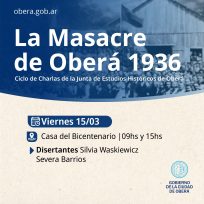 Acto por la Memoria de los “88 años de la Masacre de Oberá”