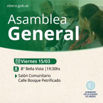 Asamblea General de comisiones vecinales en el Barrio Bella Vista