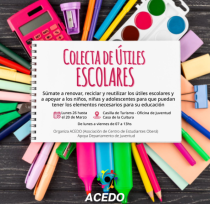 OBERÁ: Colecta de útiles escolares organizada por ACEDO, ayudemos a que mas chicos puedan iniciar las clases