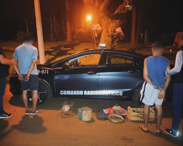OBERÁ: Detenidos por robar cables de alumbrado publico