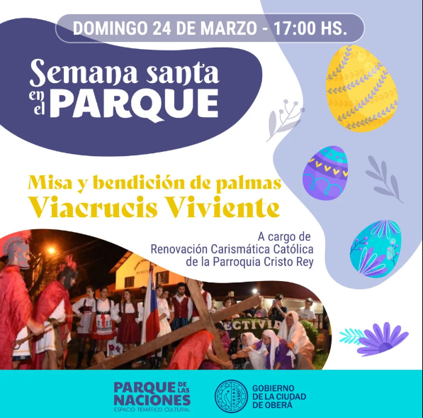 Este año en Oberá el Vía Crucis se realizará en el Parque de las Naciones