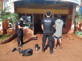 Oberá: Hurtó elementos de una vivienda, las cámaras de seguridad lo delataron y fue detenido por la policía