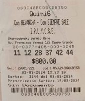 Más de nueve millones del Quini 6 se quedaron en Campo Grande