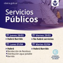 Días y Horarios de los Servicios Públicos en Semana Santa