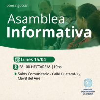 Elecciones Vecinales: Asamblea Informativa en Barrio Cien Hectáreas de Oberá