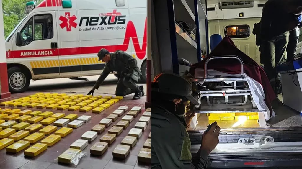 134 kilos de cocaína fueron secuestrados cuando eran transportados en una ambulancia en Santiago del Estero