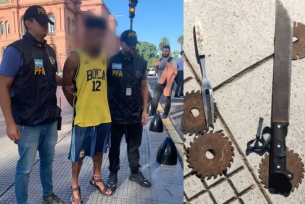 Un hombre quiso entrar a la Casa Rosada con un machete, Policía Federal Argentina logró detenerlo