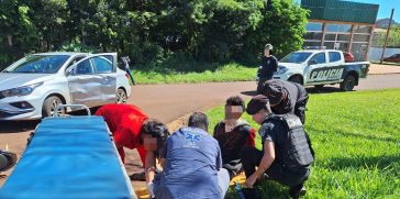 Motociclista resultó con lesiones leves tras colisionar contra un automóvil en Oberá