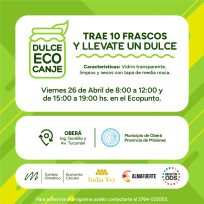 Oberá se suma a la primera jornada del ¨Dulce Eco Canje¨