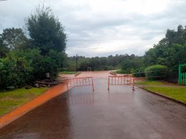 Desbordaron arroyos en Montecarlo por las lluvias y 70 personas fueron evacuada