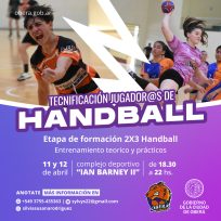 OBERÁ: Tecnificación para jugadores y jugadoras de handball