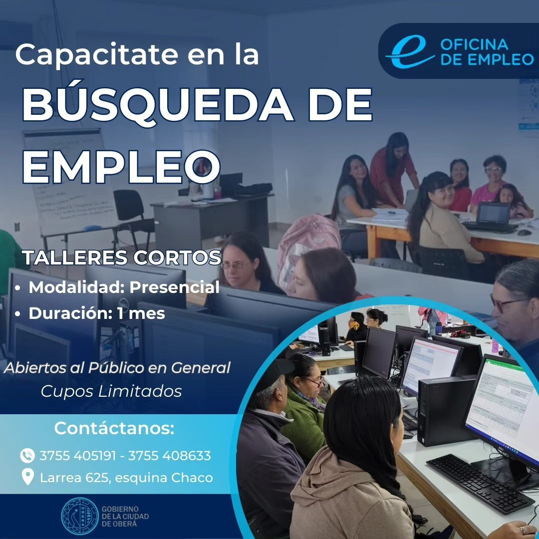 OBERÁ: Talleres Cortos en la Oficina de Empleo