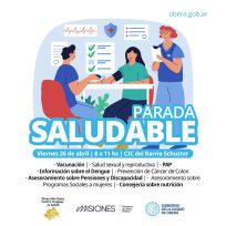 OBERÁ: Parada Saludable estará en el Barrio Schuster el viernes 