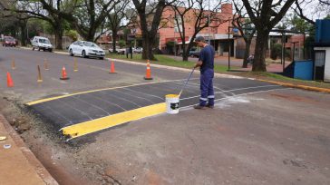 Más seguridad vial: Construyen una senda sobreelevada en Avenida de las Américas