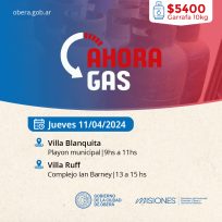 Vuelve Ahora Gas a Oberá