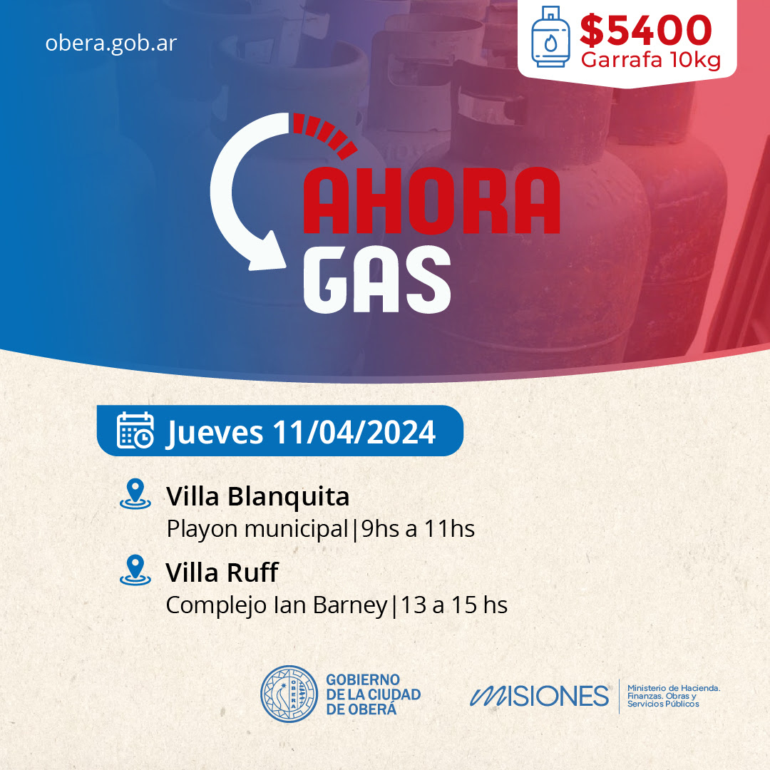 Vuelve Ahora Gas a Oberá