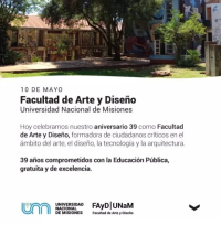 La Facultad de Arte y Diseño de Oberá celebra 39 años de trayectoria