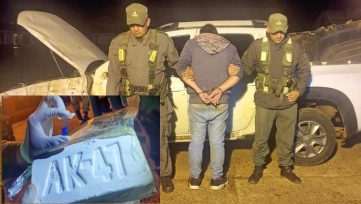 De película: Un hombre evadió control de Gendarmería, volcó, huyó a pie y fue detenido. Llevaba 55 kilos de cocaína.
