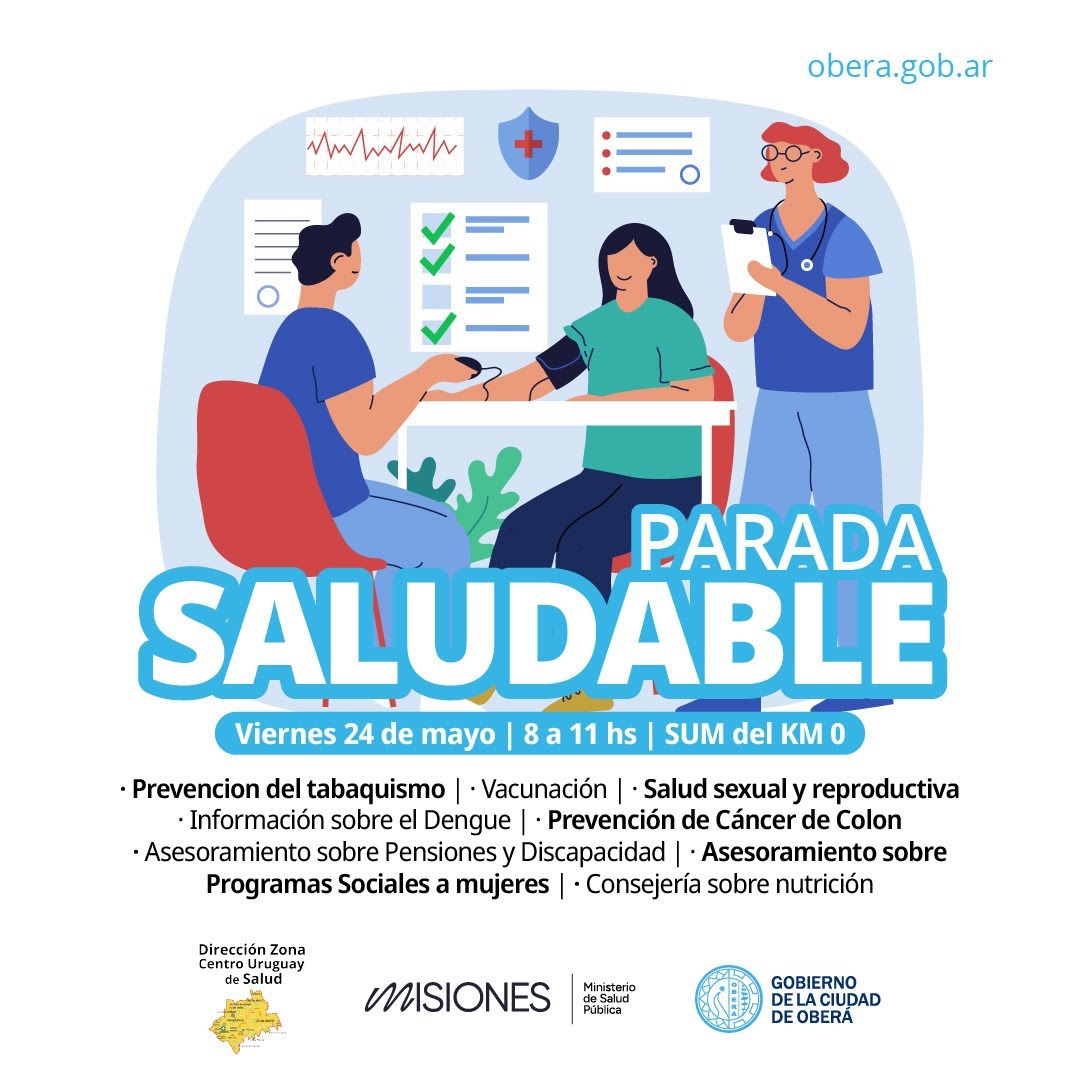 OBERÁ: El programa Parada Saludable estará en el Barrio KM 0