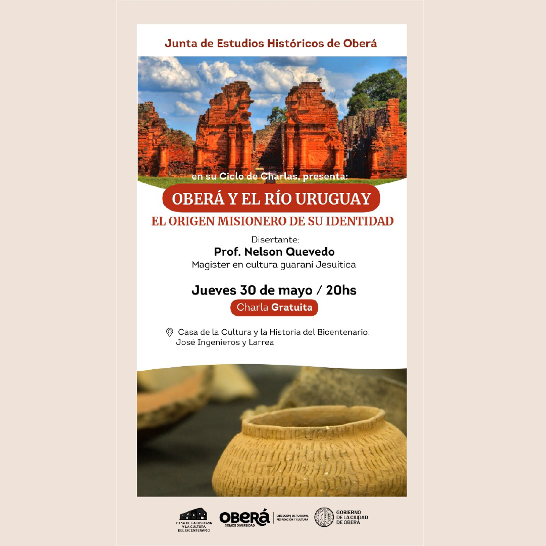 «Oberá y el Río Uruguay»: La Junta de Estudios Históricos de Oberá continúa su ciclo de charlas