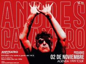 Andrés Calamaro llega a Posadas, tocará en el anfiteatro Manuel Antonio Ramírez