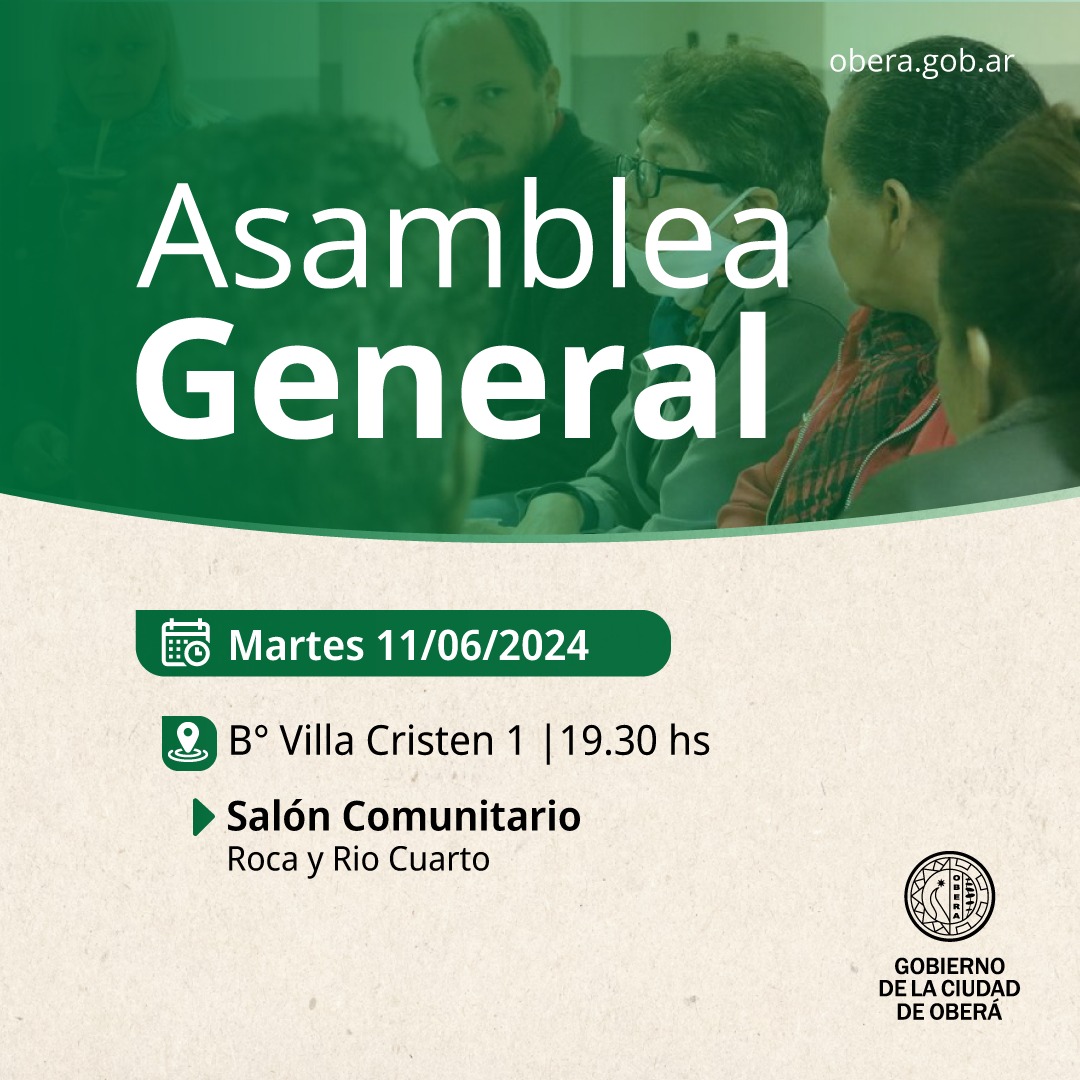 OBERÁ: Asamblea General en Barrio Villa Cristen 1