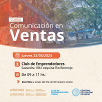 Más capacitación en Oberá, se dará una charla sobre ¨Comunicación en ventas¨