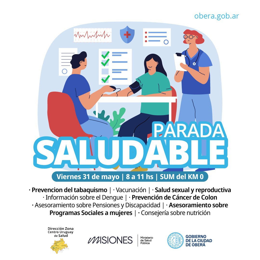 OBERÁ: El programa Parada Saludable estará en el Barrio KM 0