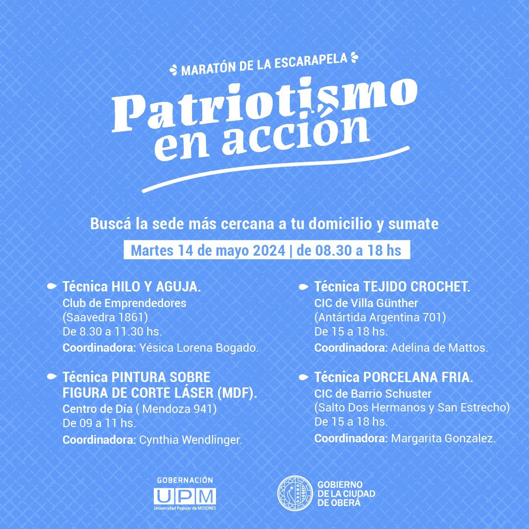 Se viene la Maratón de Confección de Escarapelas ¨Patriotismo en Acción¨