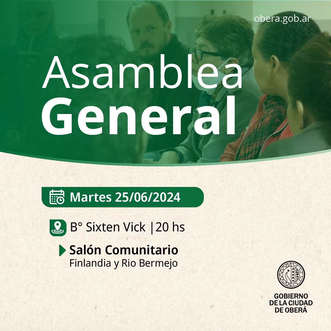 OBERÁ:Asamblea General en el Barrio Sixten Vick