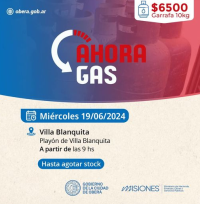 Atención vecinos del Barrio Villa Blanquita, mañana estará disponible el l programa “Ahora Gas”