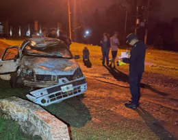 En Campo Viera, un joven alcoholizado despistó sobre ruta Nacional 14 y terminó detenido