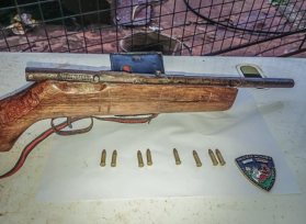 En un allanamiento por robo la policía encontró un arma tumbera con municiones