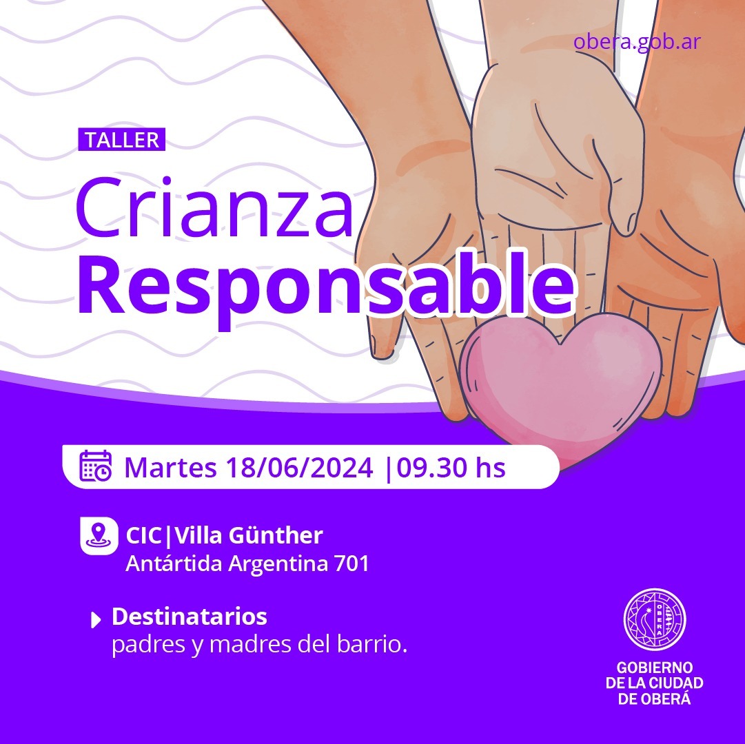 Se realizará un Taller de Crianza Responsable en el Barrio Villa Günther